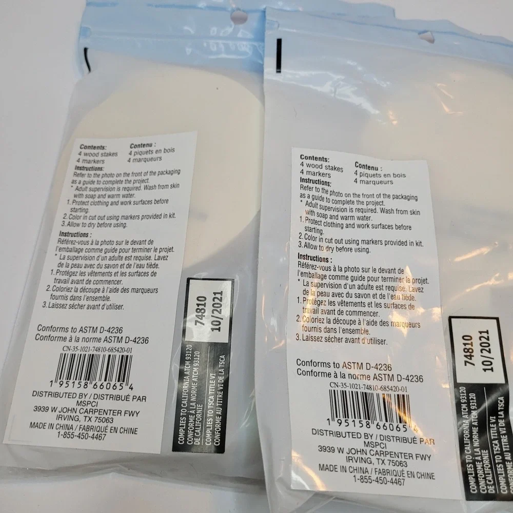 Lot of 2 Kits Creatology Wood Garden Plant Marker Kit Makes‎ 12 Markers Ages 4+